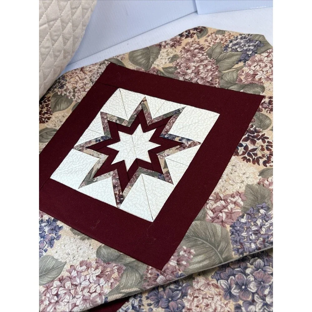 Beautiful Made Folded Star Placement & Coaster Farmhouse Cottage Core Ruth Flaud